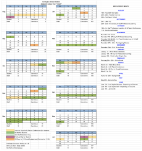 Photo of Calendar in Excel format