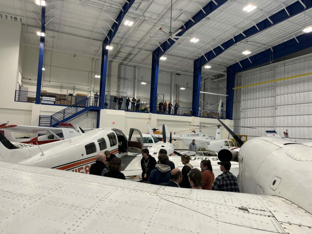 photo of planes in hangar