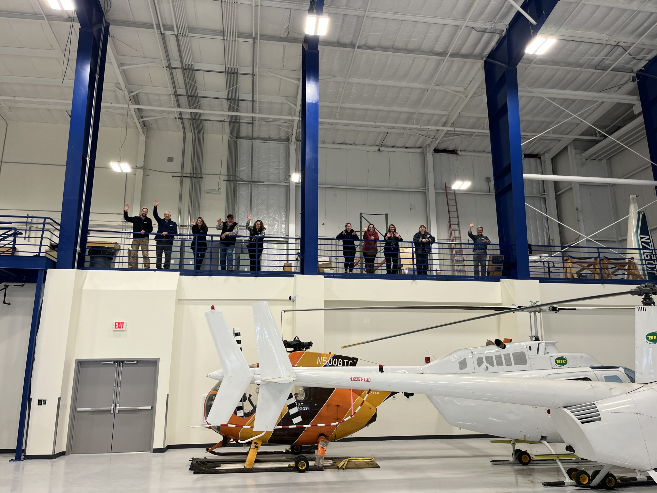 photo of attendees on overhang 